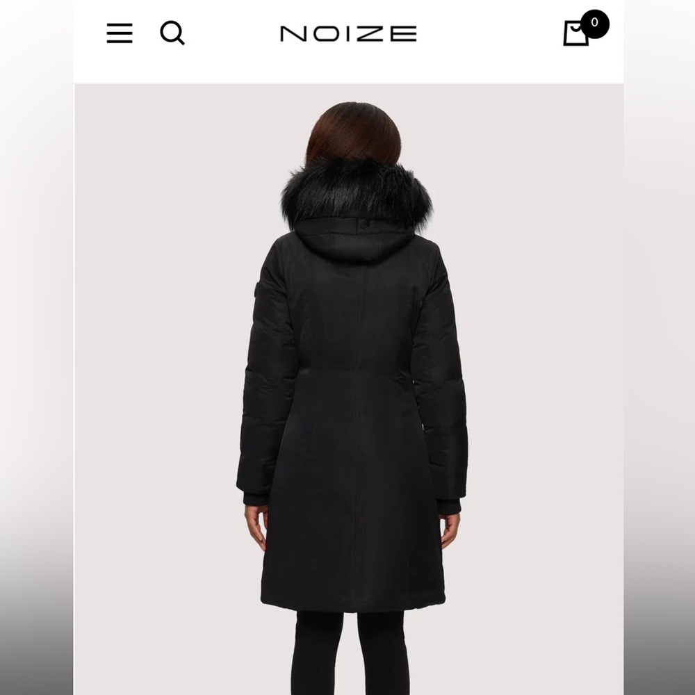 Noize Women's Black Puffer Coat - Picture 2 of 10